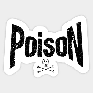 Poison title alone From the bottle with skull Sticker